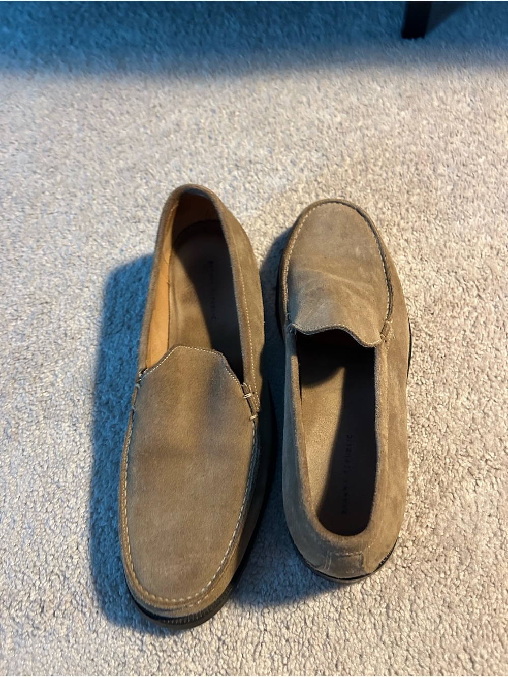 Banana Republic Men's Suede Loafers in Taupe Brown